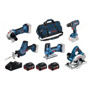 Bosch Blauw Combiset 5 delig 3x 4.0ah